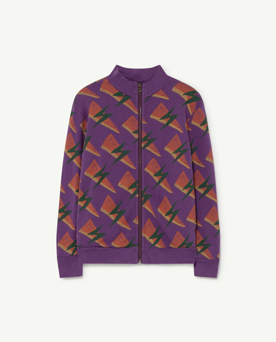 Zebra Kids Sweatshirt Purple Lightning