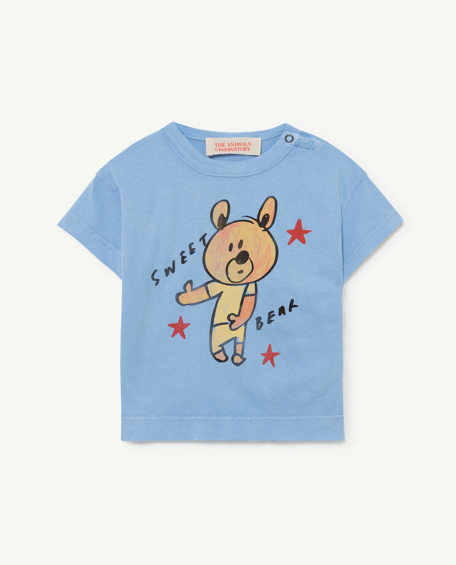 Rooster Oversize Baby T-Shirt Blue Bear