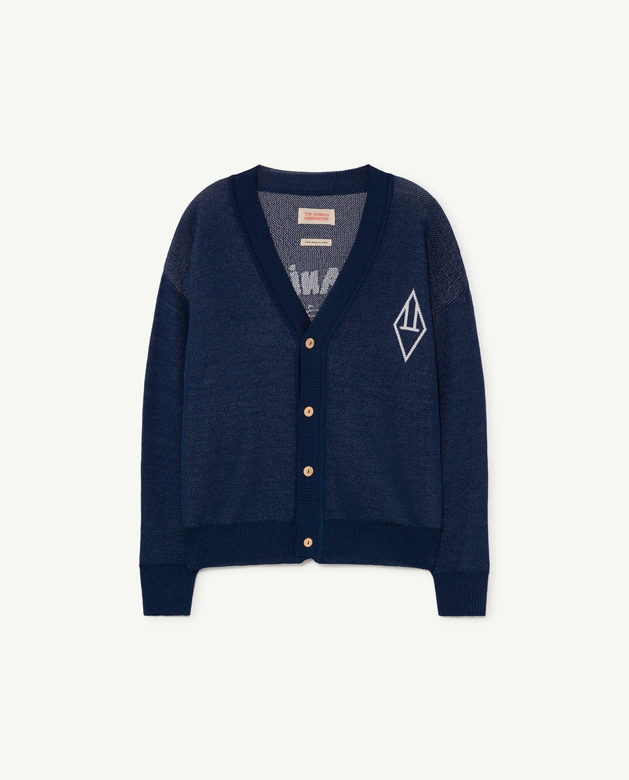 Plain Racoon Kids+ Cardigan Navy