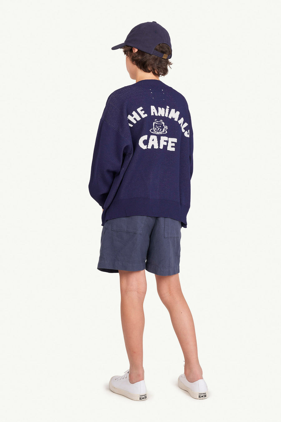 Plain Racoon Kids+ Cardigan Navy