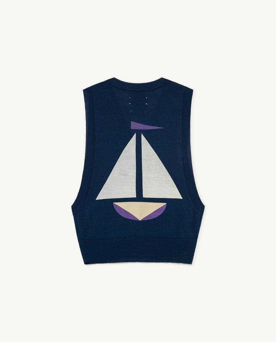 Parrot Kids Vest Navy Logo