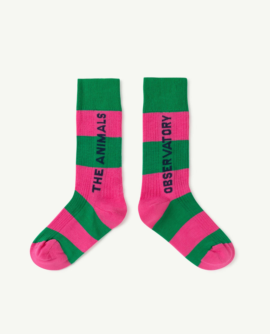 Pink and Green Socks - The Animals Observatory