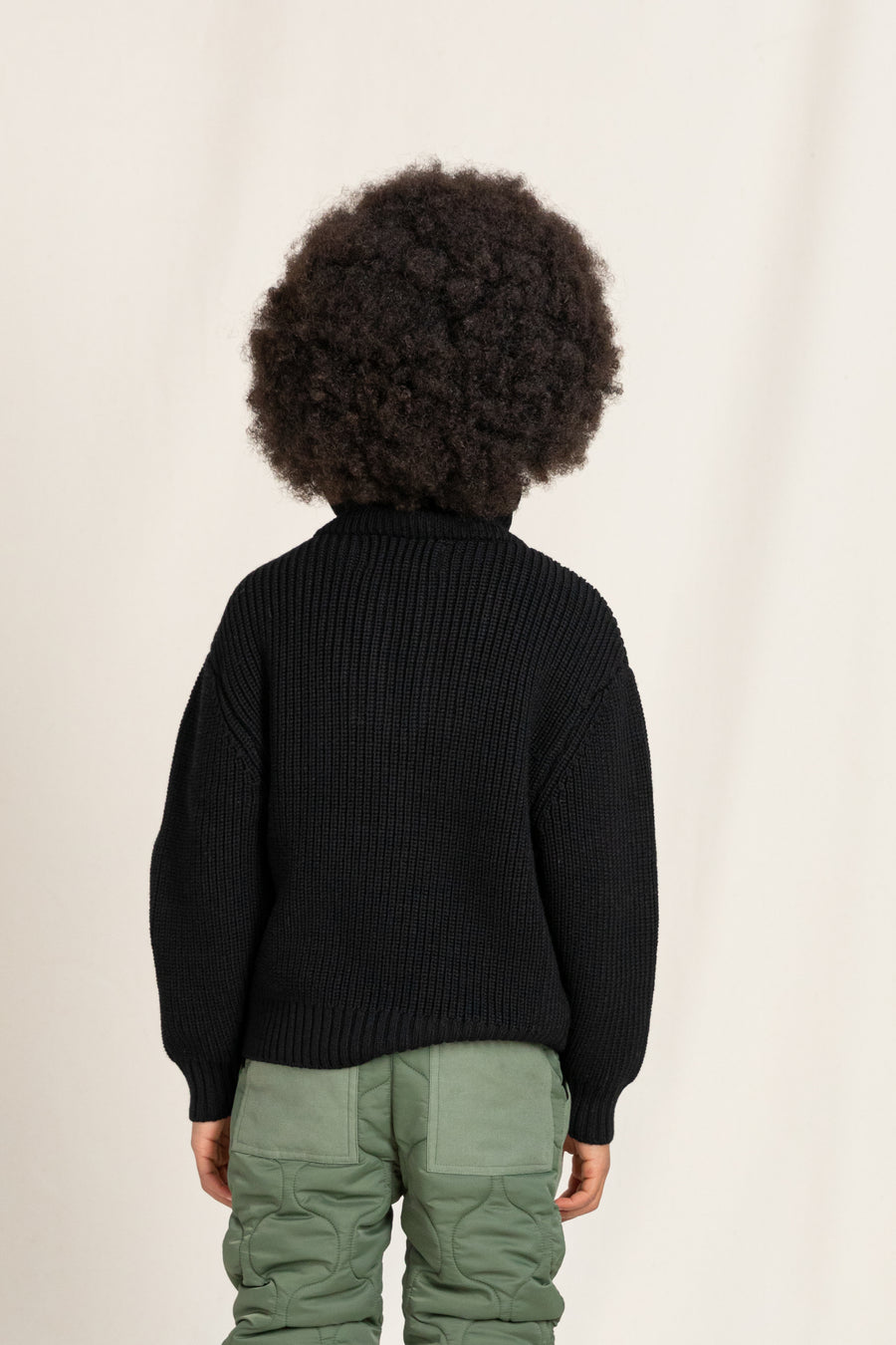 SASHA Absolute Black - Half Zipped Jumper