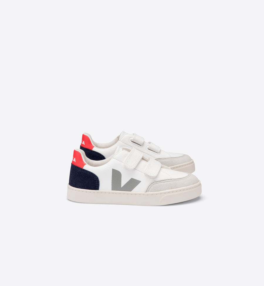 Veja - Sneakers - V-12 Velcro Chromefree Leather Extra White Multico Nautico