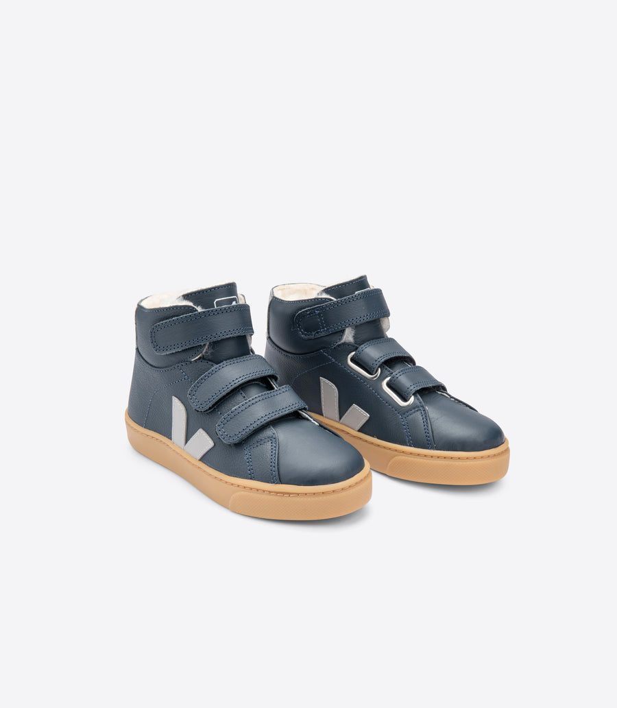 Veja - Sneakers - Esplar Mid Fur Chromefree Leather Nautico Oxford Grey