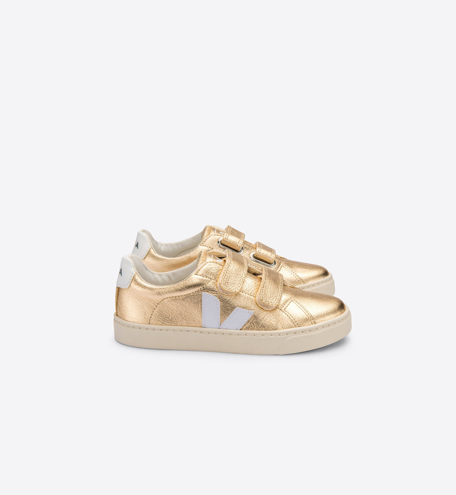 Veja - Sneakers - Esplar Velcro Chromefree Leather Platine White