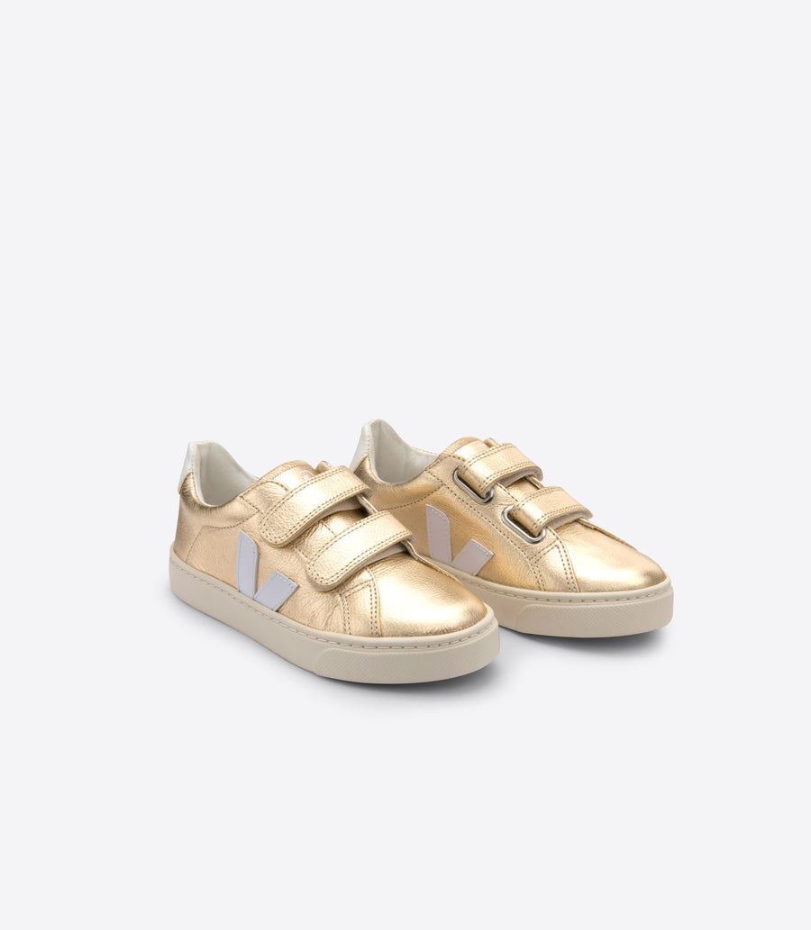 Veja - Sneakers - Esplar Velcro Chromefree Leather Platine White