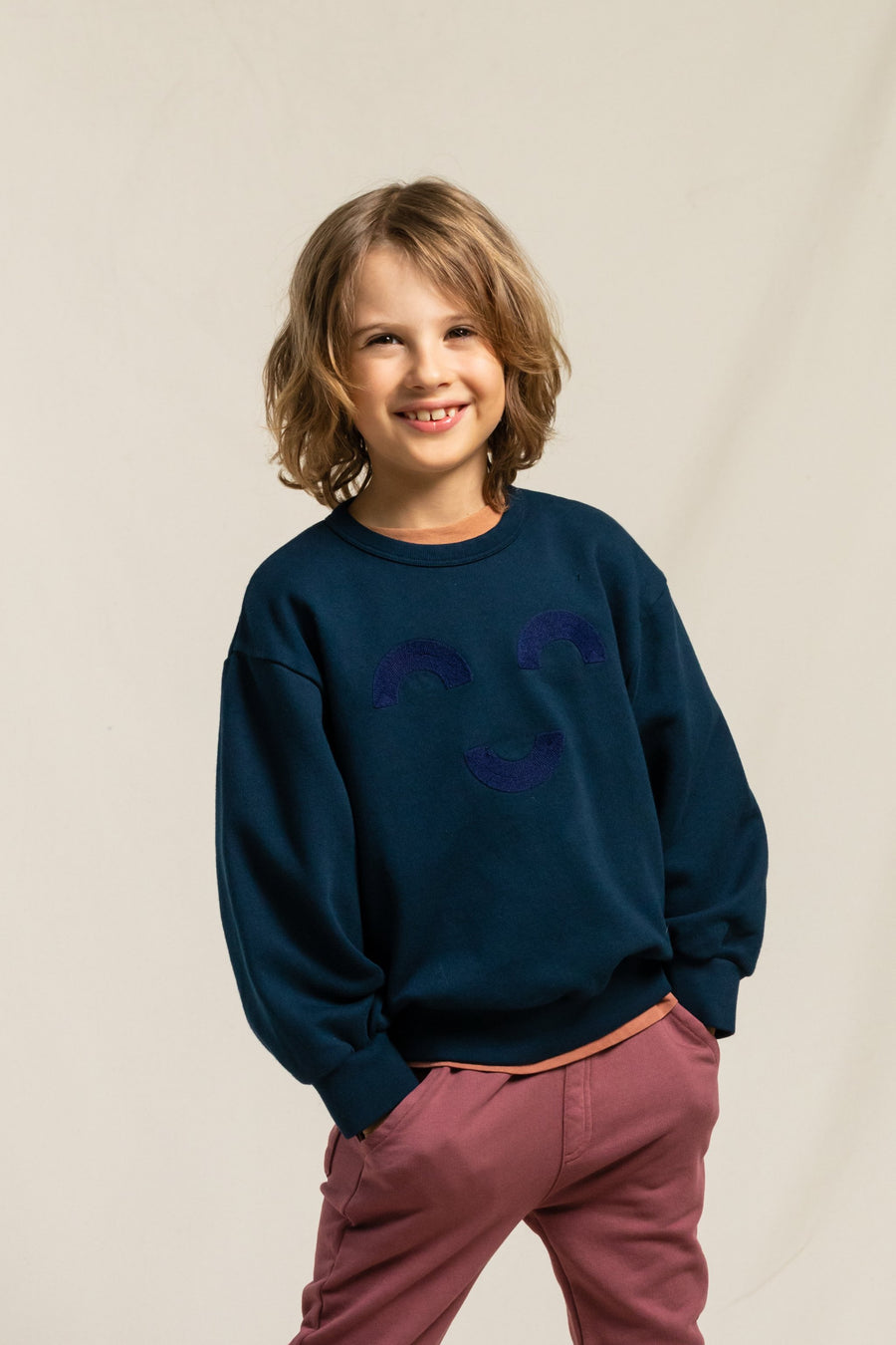 Finger in the Nose - Sweatshirts - WIND Navy Macaroni - Loose Sweater