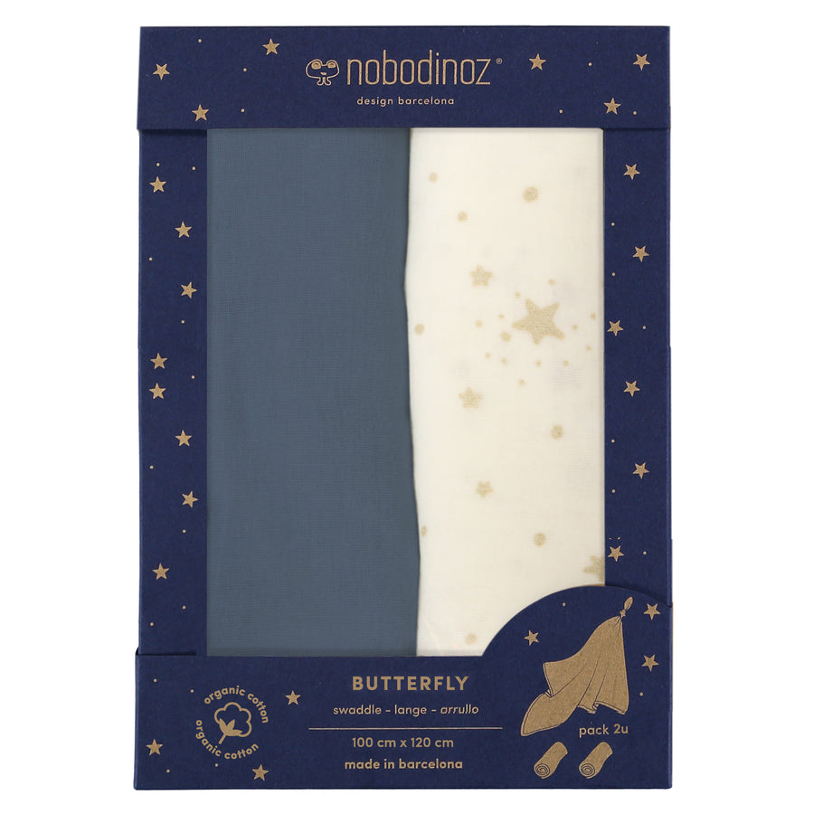 BOX 2U BUTTERFLY SWADDLES 100X120