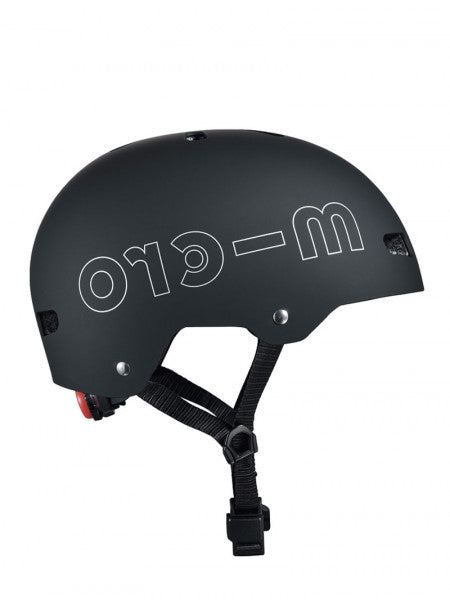 Casque Noir Mat Boucle Magnétique Lumière LED Intégrée