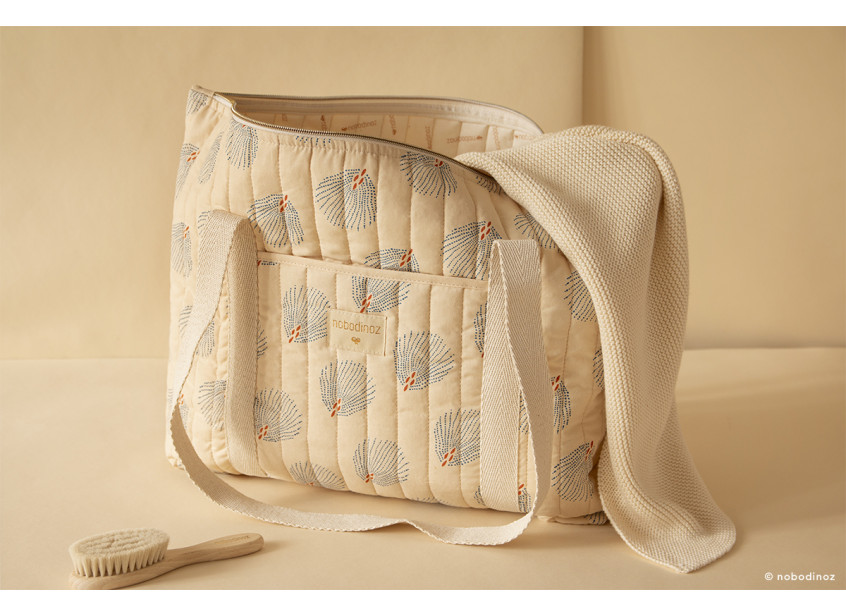 PARIS MATERNITY BAG 34X50X12 - BLUE GATSBY/ CREAM