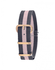 Bracelet Seul Stripe Pink Boucle Or Rose