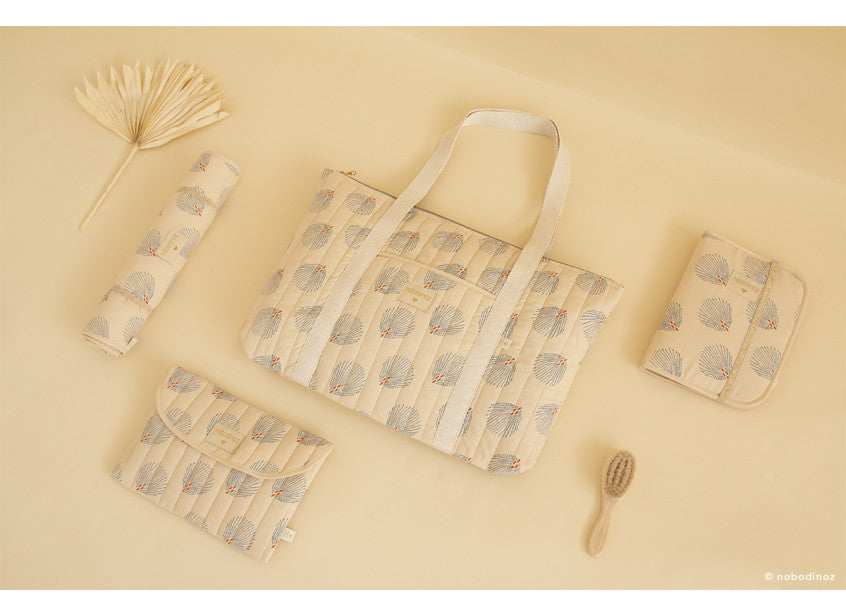 PARIS MATERNITY BAG 34X50X12 - BLUE GATSBY/ CREAM