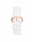 Bracelet Seul Tressé Blanc Boucle Or Rose