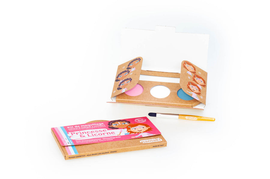3 colors face painting kit « Princess & Unicorn »