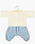 Babies - Ensemble Mao Vichy bleu/écru