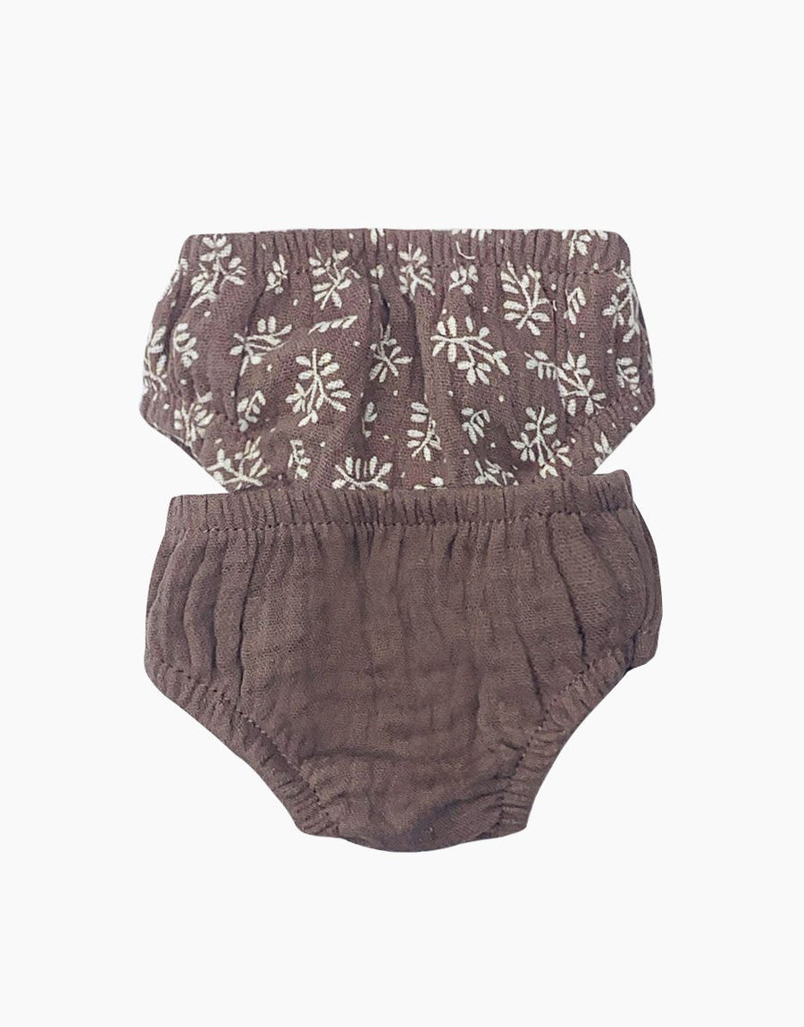 Gordis - Lot de 2 culottes châtaigne/châtaigne-oliviers