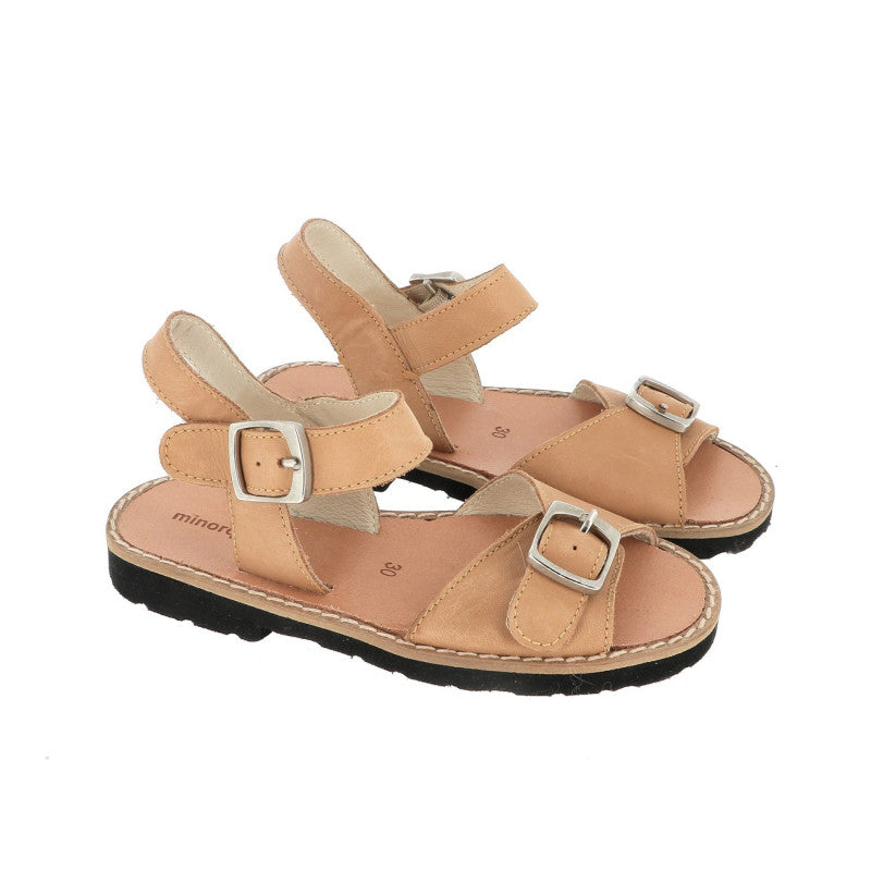 Avarca Buckle Leather Naturel